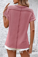 Load image into Gallery viewer, Striped Round Neck Short Sleeve T-Shirt