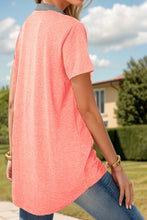 Load image into Gallery viewer, Full Size Half Button Short Sleeve T-Shirt