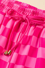 Load image into Gallery viewer, Drawstring Checkered Shorts with Pockets