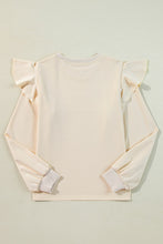 Load image into Gallery viewer, Ruffled Round Neck Long Sleeve Blouse