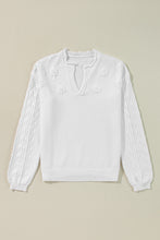 Load image into Gallery viewer, Daisy Notched Long Sleeve Sweater