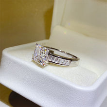 Load image into Gallery viewer, 3 Carat Moissanite 925 Sterling Silver Square Shape Ring