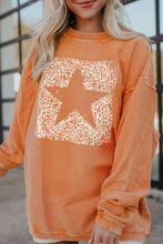 Load image into Gallery viewer, Star Round Neck Long Sleeve Oversize Sweatshirt