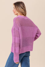 Load image into Gallery viewer, BiBi Openwork Long Sleeve Knit Top