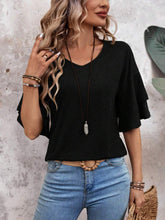 Load image into Gallery viewer, V-Neck Half Sleeve Blouse