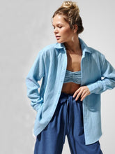 Load image into Gallery viewer, Textured Collared Neck Long Sleeve Shirt