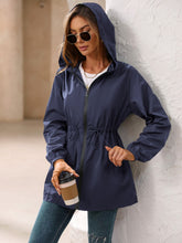 Load image into Gallery viewer, Ivy Lane Outdoor Waterproof Long Sleeve Hooded Windbreaker