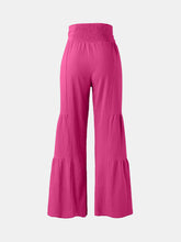 Load image into Gallery viewer, Tied Ruched Wide Leg Pants