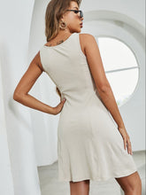 Load image into Gallery viewer, Button Up Square Neck Wide Strap Dress