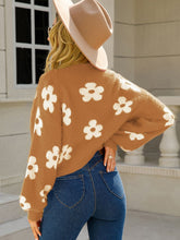 Load image into Gallery viewer, Angel Wings Flower Open Front Long Sleeve Cardigan
