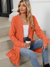 Load image into Gallery viewer, Pocketed Open Front Long Sleeve Cardigan