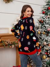 Load image into Gallery viewer, Christmas Element Round Neck Long Sleeve Sweater