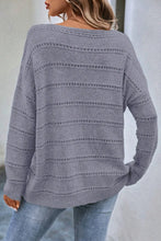 Load image into Gallery viewer, Boat Neck Dropped Shoulder Sweater