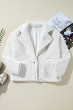 Load image into Gallery viewer, Fuzzy One Button Long Sleeve Jacket