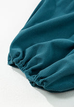 Load image into Gallery viewer, Corduroy Quarter Snap Three-Quarter Sleeve Dress