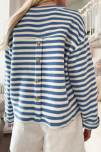 Load image into Gallery viewer, Stripe Chest Pocket Notched Top
