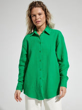 Load image into Gallery viewer, Textured Collared Neck Long Sleeve Shirt