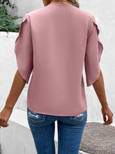Load image into Gallery viewer, Lace Detail V-Neck Half Sleeve Blouse
