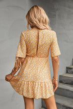 Load image into Gallery viewer, Ditsy Floral V-Neck Half Sleeve Mini Dress