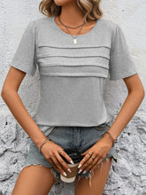 Load image into Gallery viewer, Round Neck Short Sleeve Top