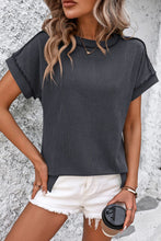 Load image into Gallery viewer, Striped Round Neck Short Sleeve T-Shirt