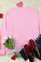 Load image into Gallery viewer, Contrast Heart Long Sleeve Sweatshirt