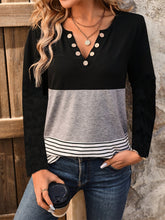 Load image into Gallery viewer, Notched Long Sleeve T-Shirt