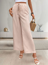 Load image into Gallery viewer, Tied Wide Leg Pants with Pockets