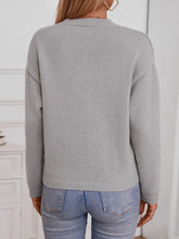 Load image into Gallery viewer, Pocketed Notched Long Sleeve Knit Top