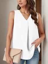 Load image into Gallery viewer, Full Size Ruched V-Neck Tank
