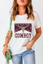 Load image into Gallery viewer, Graphic Round Neck Short Sleeve T-Shirt