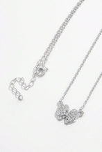 Load image into Gallery viewer, 925 Sterling Silver Zircon Butterfly Pendant Necklace
