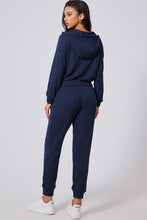 Load image into Gallery viewer, Drawstring Half Zip Hoodie and Joggers Active Set