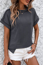 Load image into Gallery viewer, Striped Round Neck Short Sleeve T-Shirt