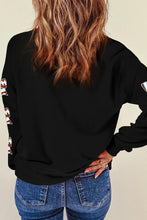 Load image into Gallery viewer, Letter Graphic Bow Long Sleeve Sweatshirt