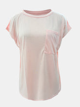 Load image into Gallery viewer, Full Size Round Neck Cap Sleeve T-Shirt