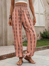 Load image into Gallery viewer, Tied Printed High Waist Pants