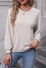 Load image into Gallery viewer, Striped Round Neck Long Sleeve Top