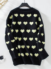 Load image into Gallery viewer, Heart V-Neck Button Up Long Sleeve Cardigan