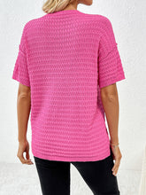 Load image into Gallery viewer, Round Neck Half Sleeve Knit Top