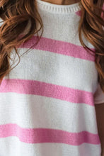 Load image into Gallery viewer, Striped Round Neck Short Sleeve Knit Top