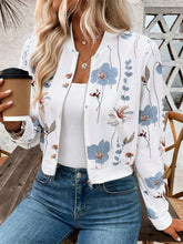 Load image into Gallery viewer, Printed Zip Up Long Sleeve Jacket