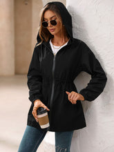 Load image into Gallery viewer, Ivy Lane Outdoor Waterproof Long Sleeve Hooded Windbreaker