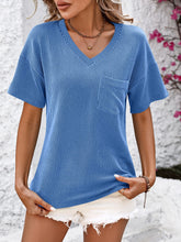 Load image into Gallery viewer, V-Neck Dropped Shoulder T-Shirt