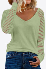 Load image into Gallery viewer, V-Neck Long Raglan Sleeve Top
