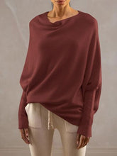 Load image into Gallery viewer, Full Size Boat Neck Batwing Sleeve Knit Top