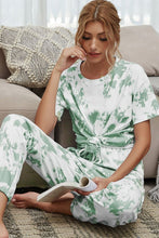 Load image into Gallery viewer, Tie-Dye Tee and Drawstring Waist Joggers Lounge Set