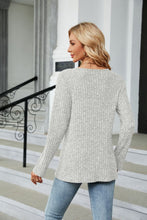 Load image into Gallery viewer, Buttoned Long Sleeve Slit Top