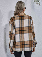 Load image into Gallery viewer, Plaid Button Down Collared Jacket
