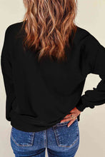 Load image into Gallery viewer, Sequin Santa Patch Round Neck Sweatshirt